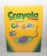 Crayola Repositionable Cling Art Clear 4 Clear Cling Sheets 8 1/2" x 11" NEW