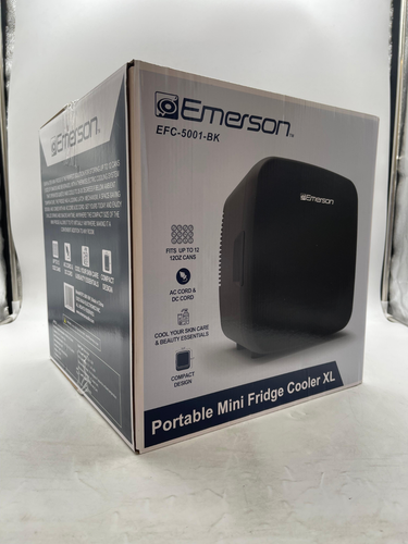 Emerson EFC-5001-BK Mini Fridge Cooler XL 9L Portable AC/DC – New