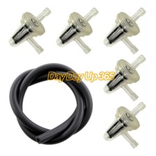 1/4" Inline Motorcycle Fuel Filter 90 Degree Angle 6mm 7mm & 2ft 6*9 Fuel Line