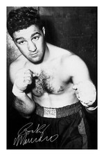 Rocky Marciano A4 Signed Photo Print Autograph Boxing