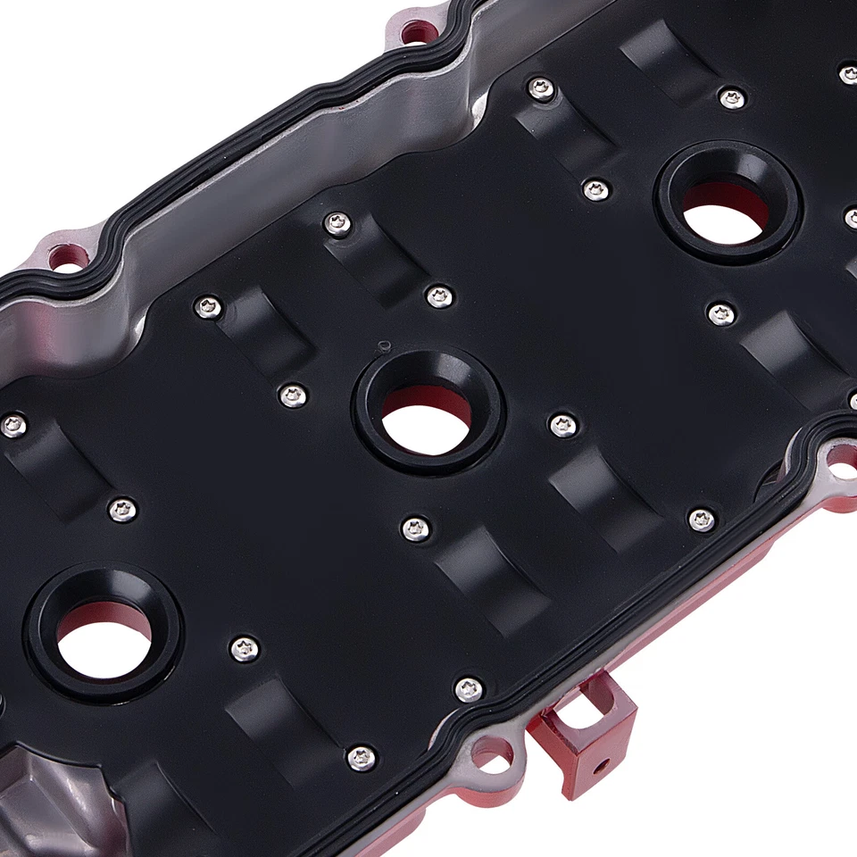Cubierta de válvula de aluminio de 2 piezas con kit de junta para Infiniti FX35 G35 M35 para Nissan 350Z Foto 2 de 4