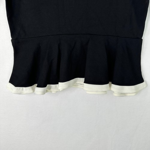 Lauren Ralph Lauren Women's 3/4 Sleeve Keyhole Peplum Top Black Size S NWT - Picture 9 of 12