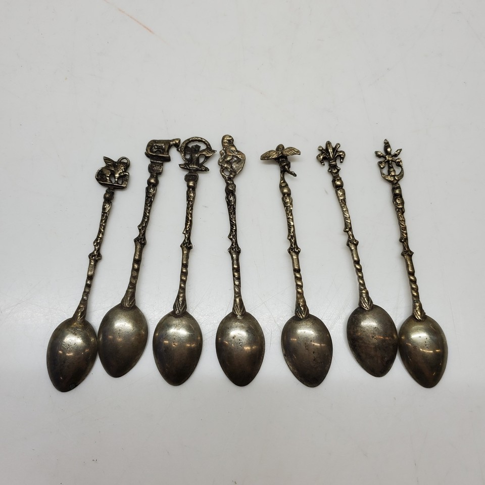 Six Made In Italy Small/Souvenir Spoons eBay