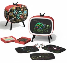 FAO Schwarz Peg Light Art Box TV Retro Light-Up Creativity Board Kids Toy