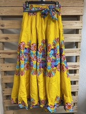 Nf African Print Circle Skirt Belted Boho Artsy Tribal Woman's Size OSFM KG
