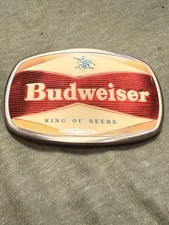 Very nice Budweiser King of Beers Belt Buckle. Appx 3.5 in wide.