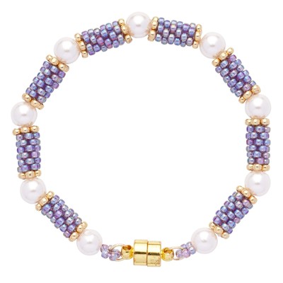 Lila Lavendel Armband - Ein romantisches lila Lavendel Design für stilvolle Damen