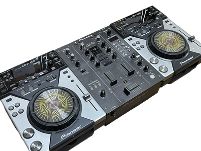 Pioneer CDJ-400 x2 DJM-400 DJ Set CD Player Mixer 3-Piece USB MP3