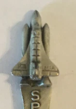 Space Shuttle Kennedy Space Center Pewter Vintage Souvenir Spoon Collectible