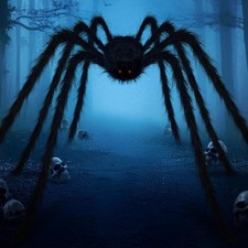 15FT Giant Spider Outdoor Decorations Halloween Spider Props Large Scary Spider