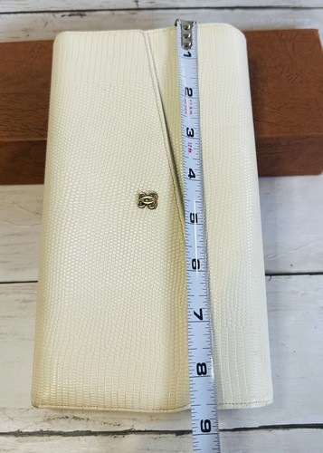 Vintage Coblentz Original White/Cream Foldover Clutch Wallet Purse 8.5” - Picture 6 of 12