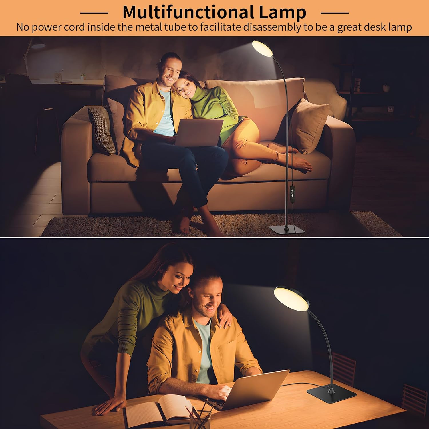 Lampada da Terra per Bambini e Studio: 160 LED Protezione Occhi - 2
