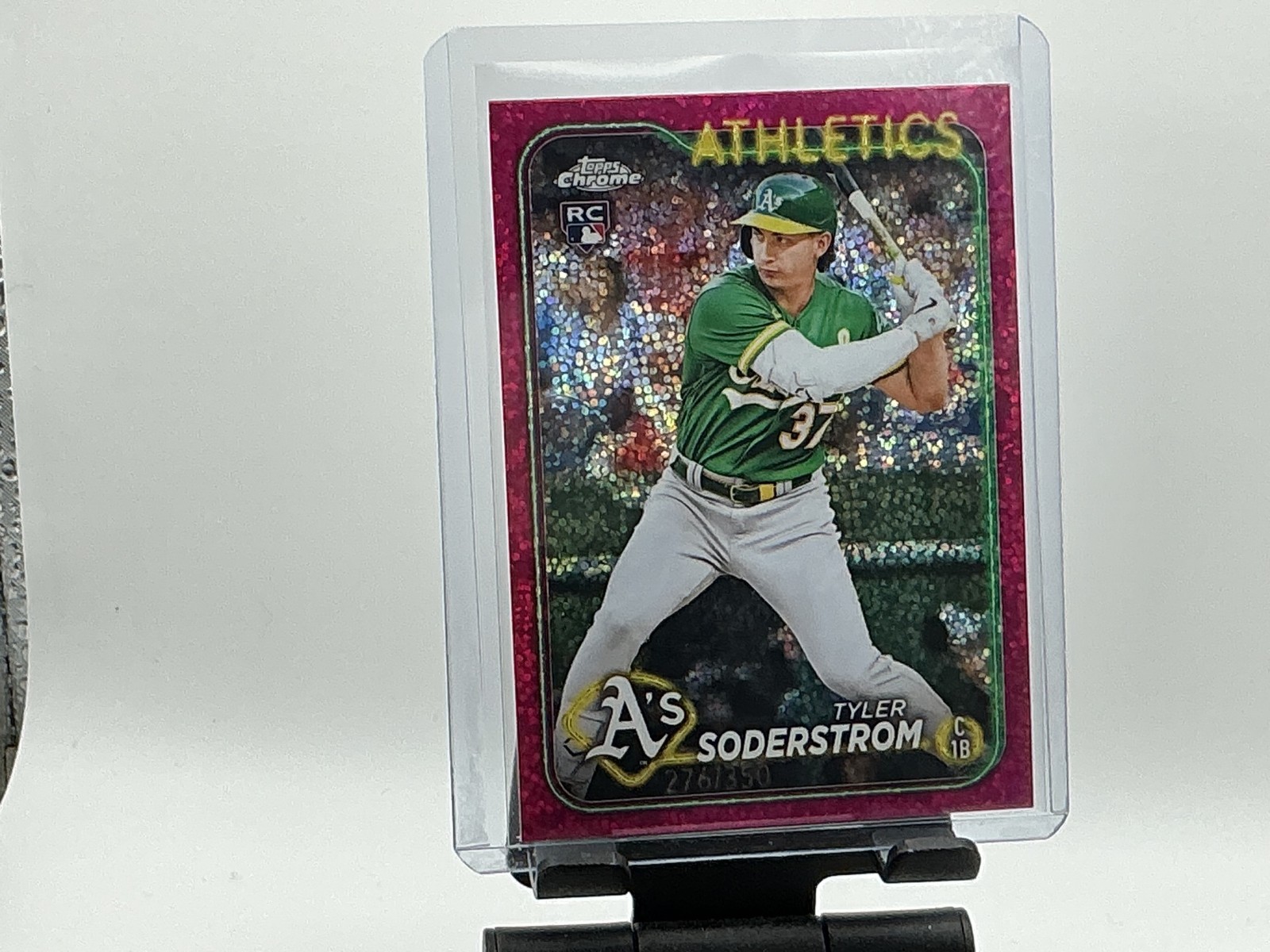 2024 Topps Chrome #298 Tyler Soderstrom Magenta Speckle Refractors #/350