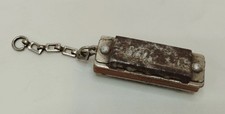 Vintage Miniature Harmonica Keychain Tiny Working Pocket Mouth Organ Antique