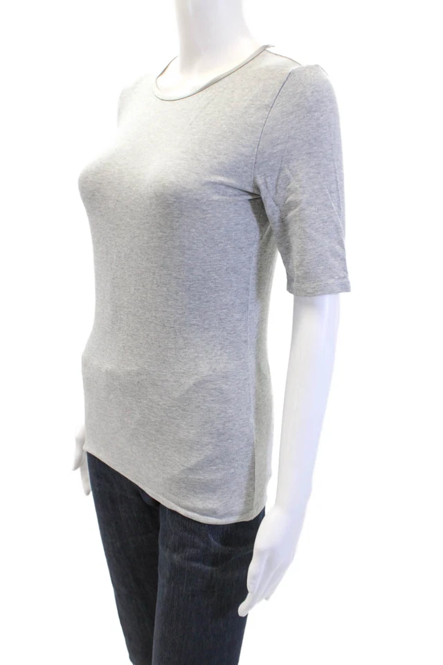 Joseph Mujer Escote Detalle Manga Corta Calce Ajustado Camiseta Gris Talla M Foto 2 de 4