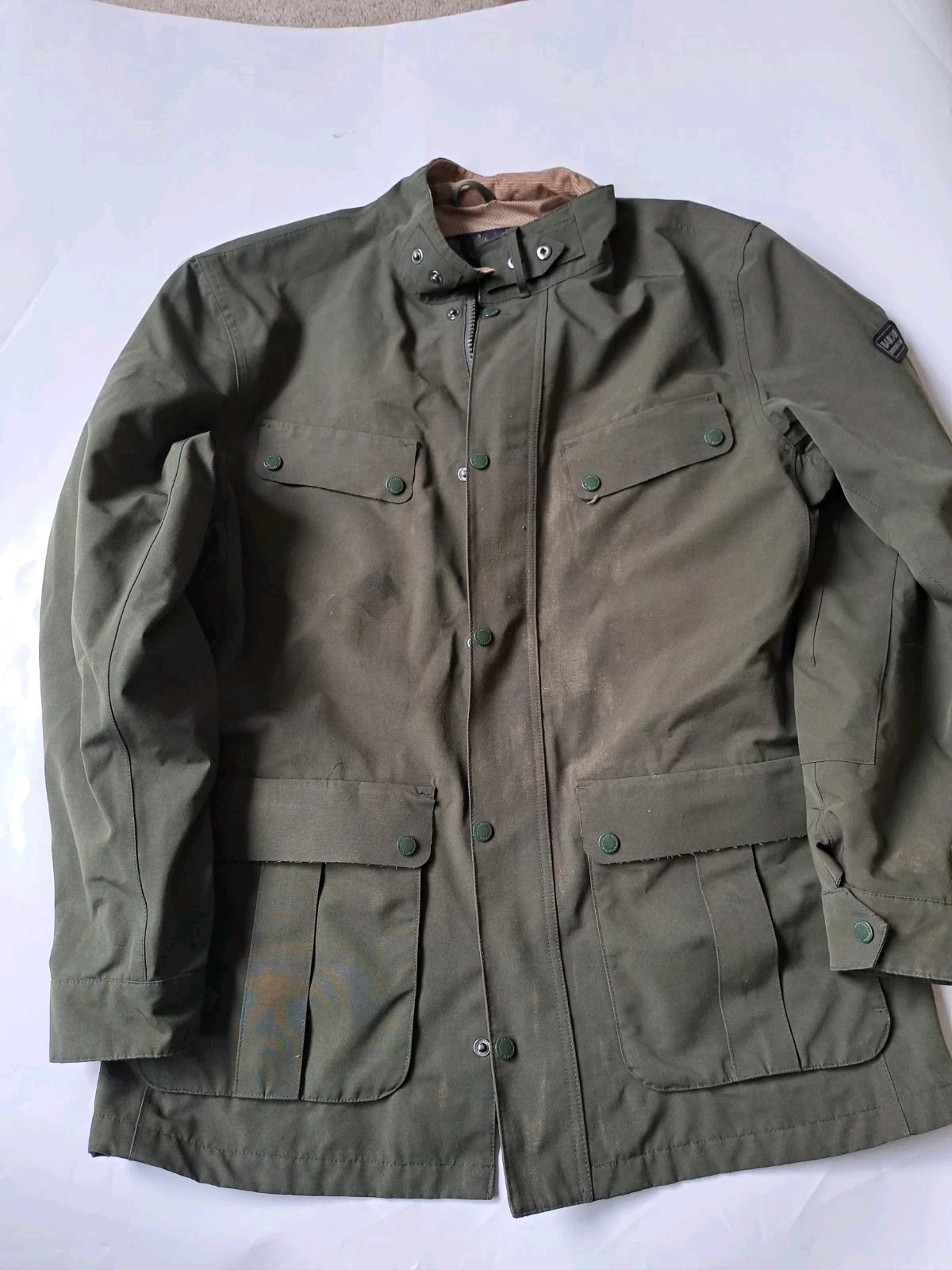 Barbour Country Waterproof Fishermans Jacket Size Xl Faded Fishing