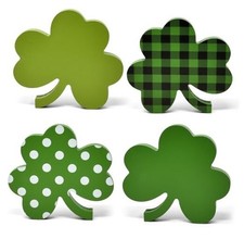 St Patrick's Day Wooden Table Decorations Centerpiece Block 4 Designs