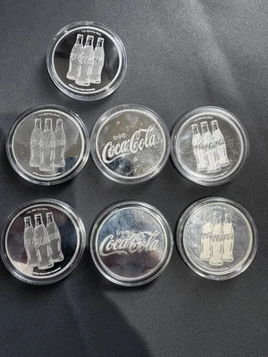 Coca Cola 1oz .999 Fine silver Round In Capsule Sigma Tested - Image 1 of 2