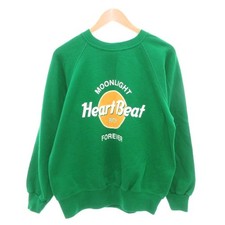 BASSETT WALKER 80s Sweatshirt Sweatshirt Long Sleeve L Green Green Print /NL