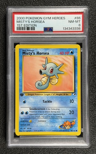 Misty's Horsea (1st Edition) graded PSA 8 for sale on eBay
