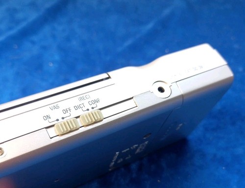 SANYO Talk Book Microcassette Dictaphone Voice Recorder TRC-580M Silver Working - Picture 7 of 9