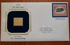 22kt Gold Replica Stamps 1918 Inverted Jenny Air Mail & George Washington — photo 2