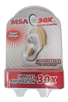MSA 30X Sound Amplifier Rapid Charger Rechargeable New Sealed