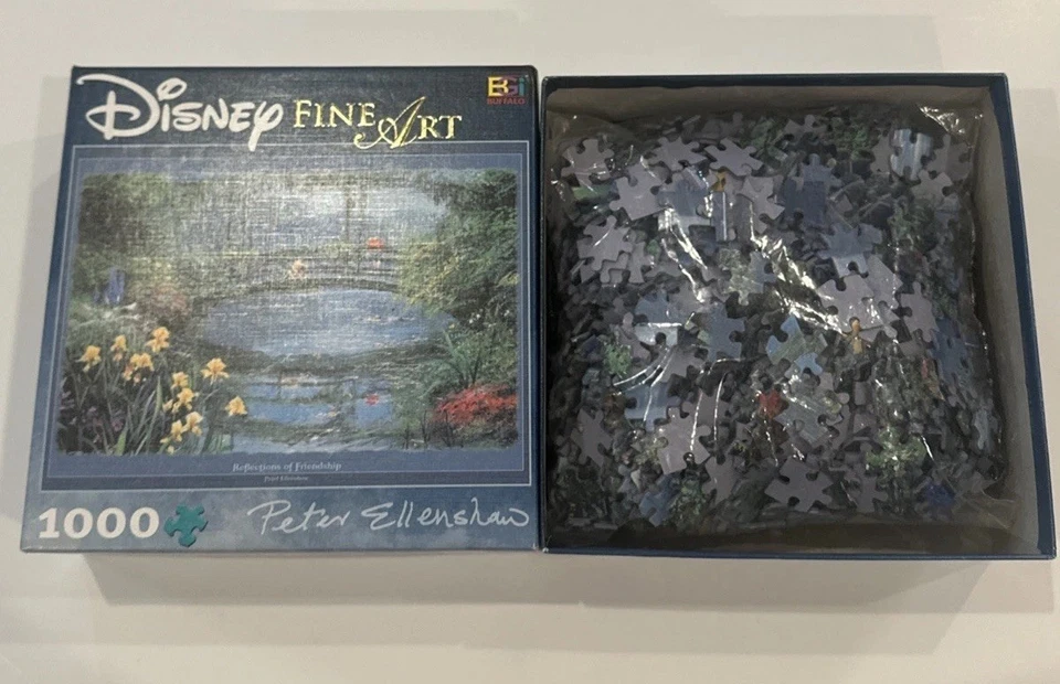 NEW Disney Fine Art Puzzle Winnie the Pooh Reflections of Friendship 1000 Pieces - Image 2 of 2