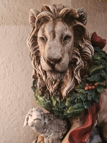 2007 Roman Inc Lion & Lamb Statue, 19" Tall-Excellent - Picture 2 of 14