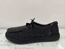 Hey Dude Wendy Sox Micro Slip On Shoes Total Black Womens Size7 38 .