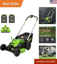 Powerful 60V Self-Propelled Cordless Lawn Mow...