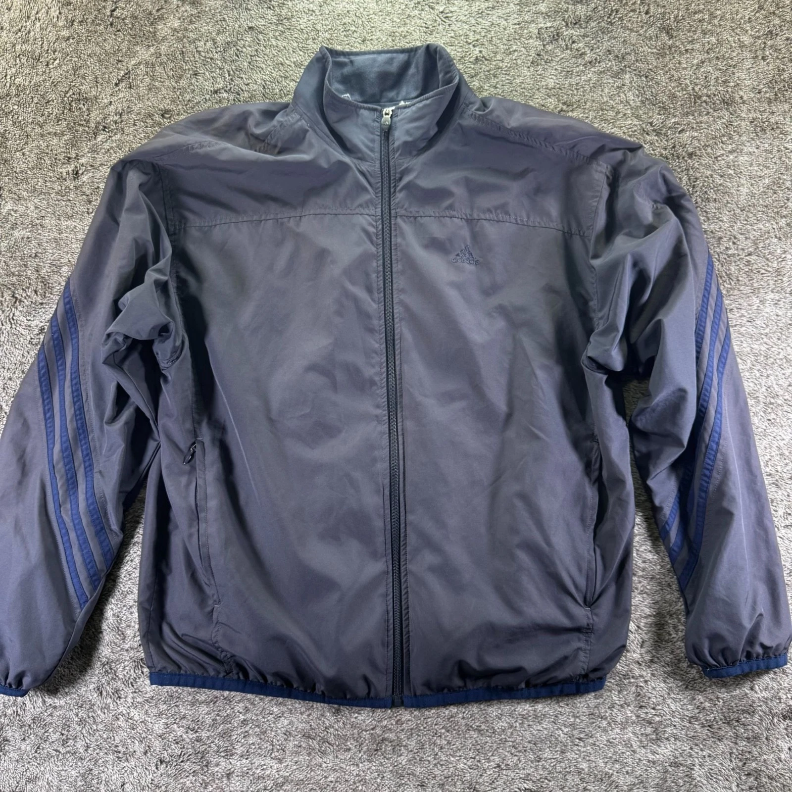 Adidas Men's 3 Stripe Windbreaker Sz M