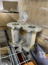 Stainless Steel Braided Flexible Hose Assembly w/ 2" Plate Flanges (SS316/316L)