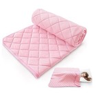  Quilted Toddler Blanket, Soft & Breathable, Perfect for Daycare, 39"x47" Pink