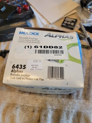 Moldex 6435, 50 pairs Alphas Earplug, One Size, Reusable corded . 61DD82