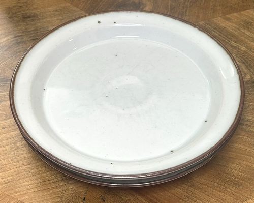BROWN MIST Set of 4 Salad Plates 8.5” Dansk Niels Refsgaard Speckled Stoneware - Picture 7 of 11