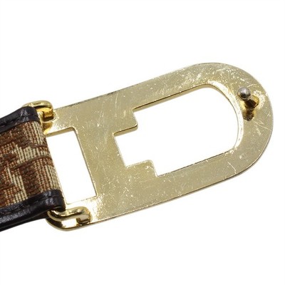 Christian Dior Trotter CD Logo Belt Brown GHW Size 65 Women