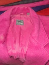 Vintage Lizwear Petite Pink Wool Blend Blazer Coat Jacket Size 6 Fuchsia