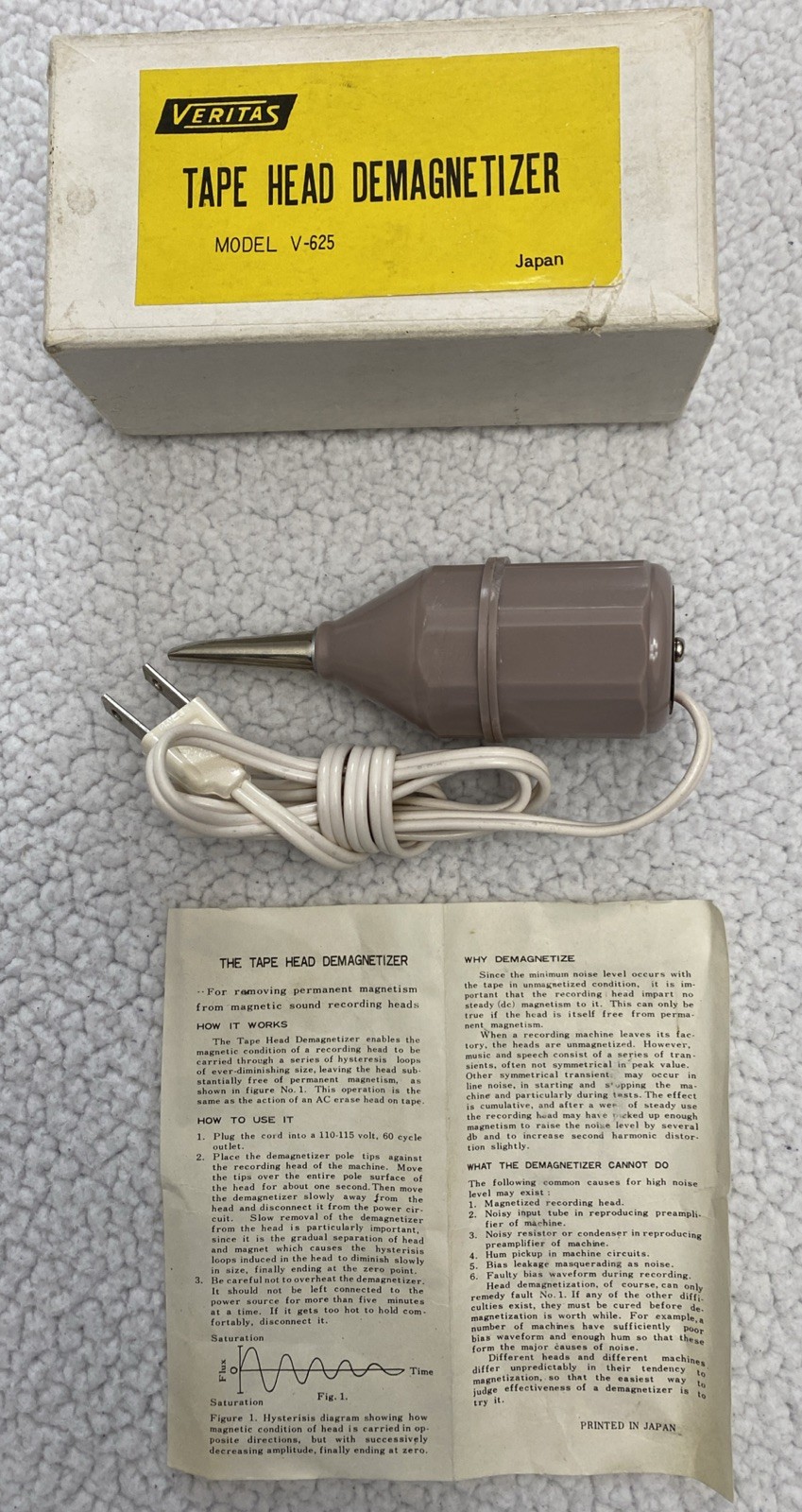 Veritas Tape Head Demagnitizer Model V-625
