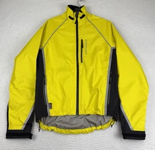Showers Pass Cycling Jacket Waterproof Windproof Mens Medium Yellow Black