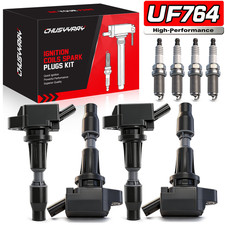 UF764 Set of 4 Ignition Coil Spark Plugs For Hyundai Sonata Santa Fe Tucson