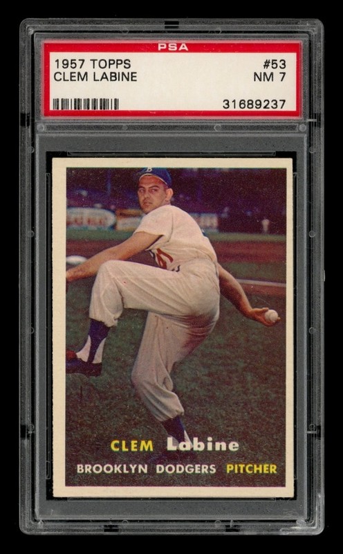 1957 Topps Set-Break # 53 Clem Labine PSA 7 NM
