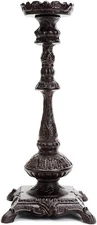 Sungmor Heavy Duty Cast Iron Candlestick Holders - Tall: 14.6in. - 1pc 