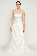 AIRS  GRACES WHITE STRAPLESS BEADED WEDDING GOWN SIZE 14