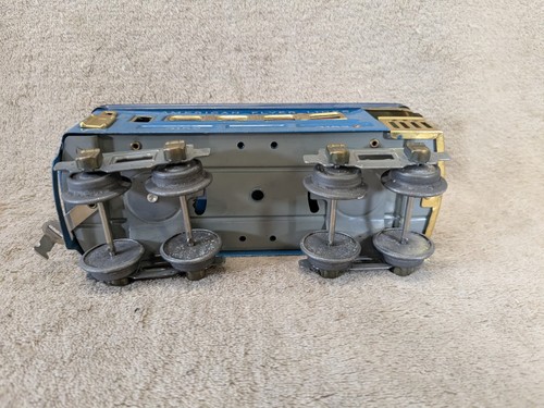 American Flyer Prewar O Gauge Tinplate Blue 3105 Electric Locomotive 3-Car Set - Picture 12 of 24
