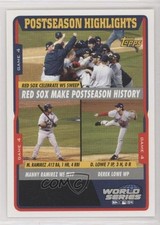 2005 Topps Postseason Highlights Boston Red Sox Manny Ramirez Derek Lowe 8d2