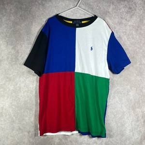 Polo Ralph Lauren Shirt Boys Medium 10-12 Multicolor Colorblock Jersey Casual