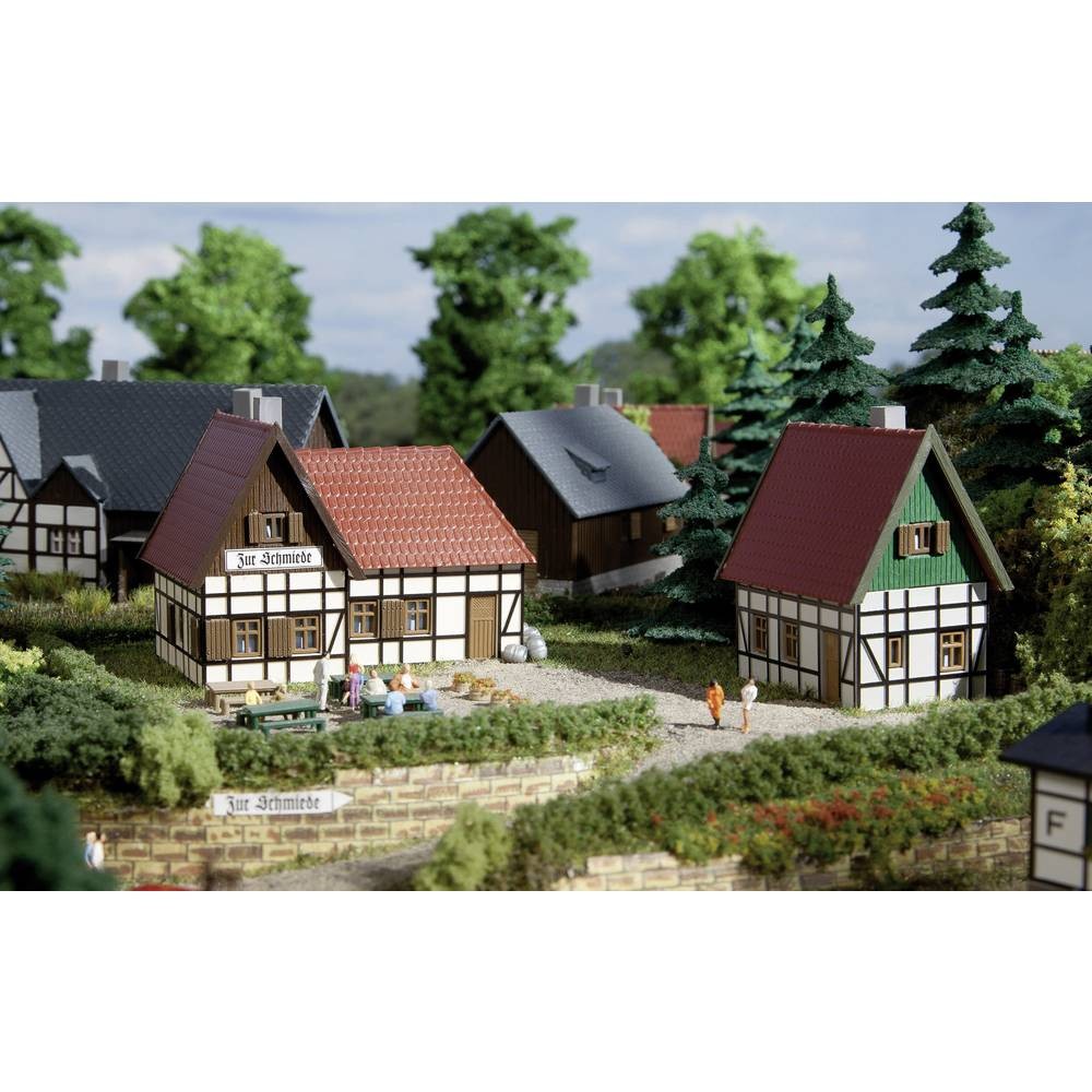 Auhagen 14457 N maquette d'auberge injectée avec fenêtres réalistes pour réseau ferré