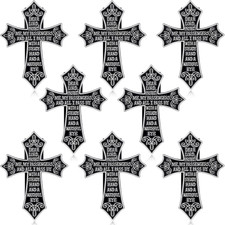 8 Pcs Religious Visor Clips for Cars, Guardian Angel Traveler Prayer Cross Sun V