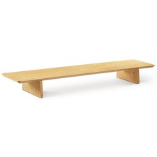 Dual Monitor Stand Riser - Real Wood Double Width Desk Shelf for Holding 2 Co...